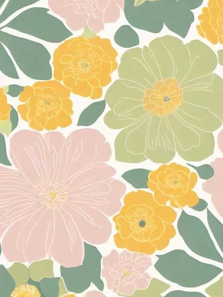 Ranunkel Pastell Blumenmotiv 2