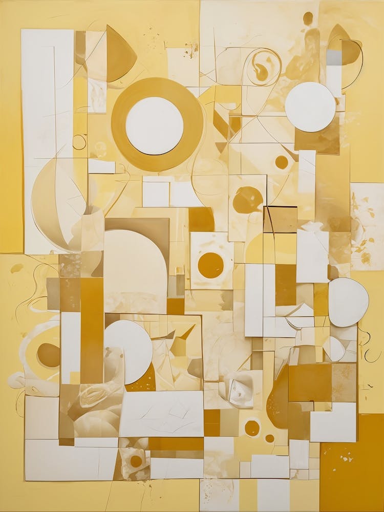 Abstract In Yellow And White no1