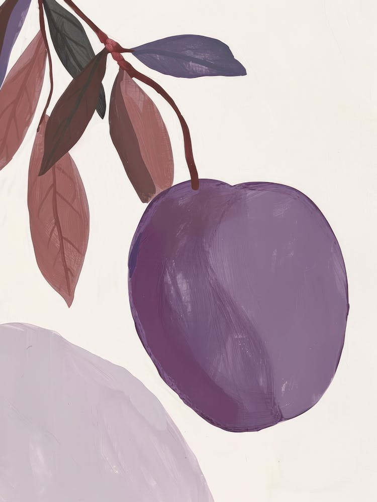 Plum Close Up Illustration 1