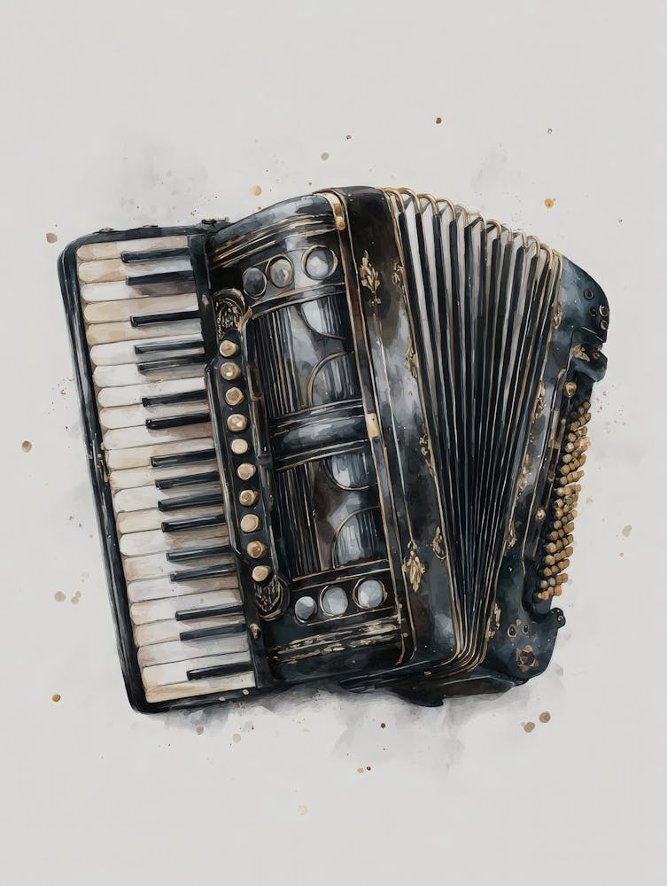 Aihrgdesign Isolated Watercolor Painting Of Vintage Musical I 61043795 5b95 4fc6 9dda 23638608970a 2