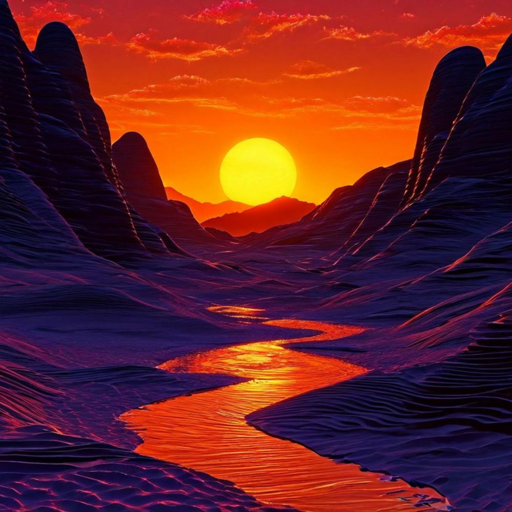 Coucher de soleil dans le désert 9