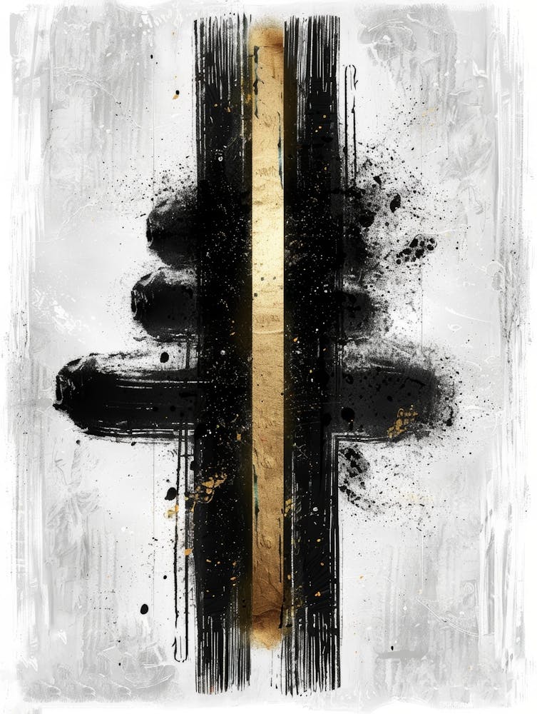 Black And Gold Canvas Print 34
