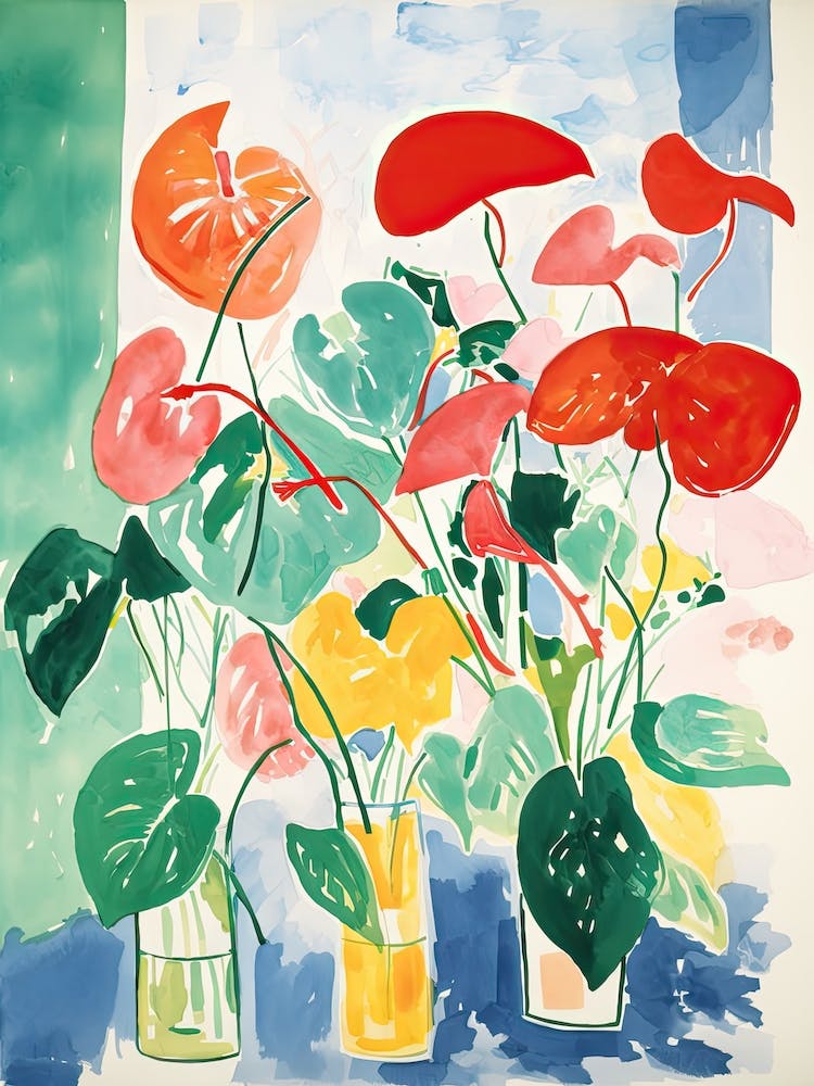 Anthurium Flower Illustration 3