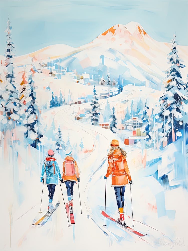 Whistler Blackcomb   British Columbia Canada, Ski Resort Illustration 1