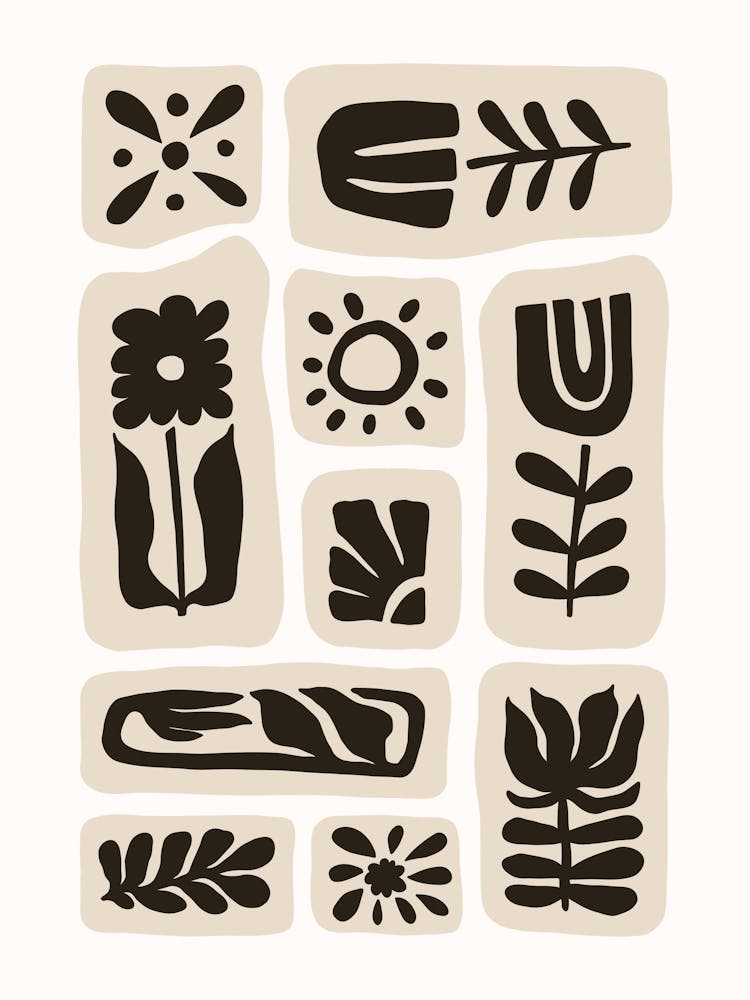 Neutral Flower Poster