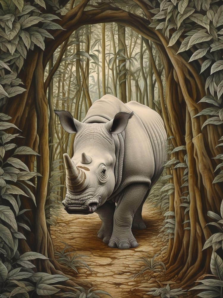 Rhino Deep In The Nature 2