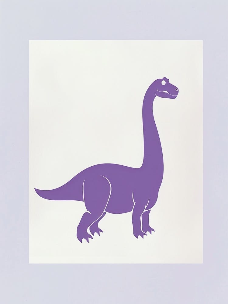 Lilac Dinosaur Silhouette 1