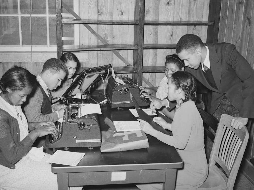 Meeting Of The Editorial Staff Of The School Paper, Lakeview Project, Arkansas By Russell Lee