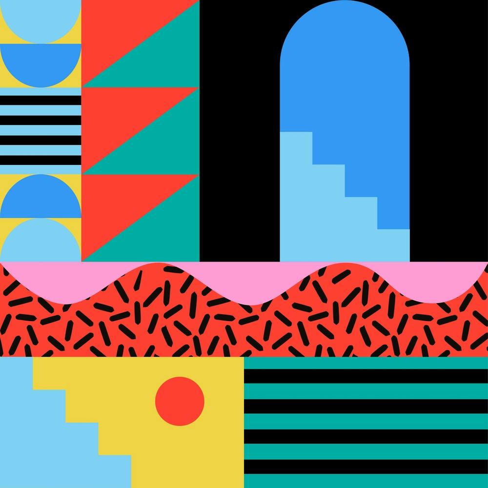 Abstract Geometric Shapes Pattern Art