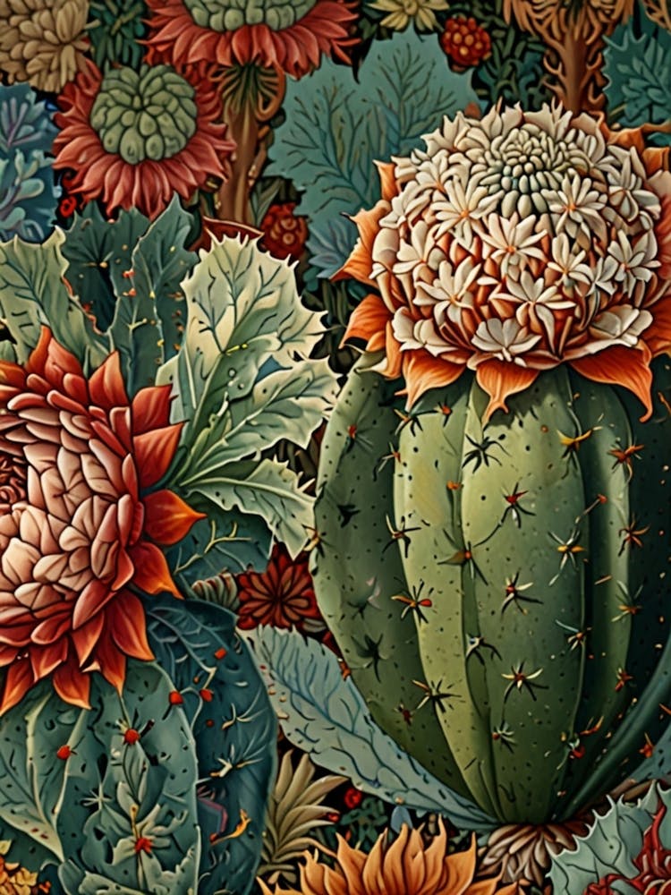 William Morris Cactus And Flowers