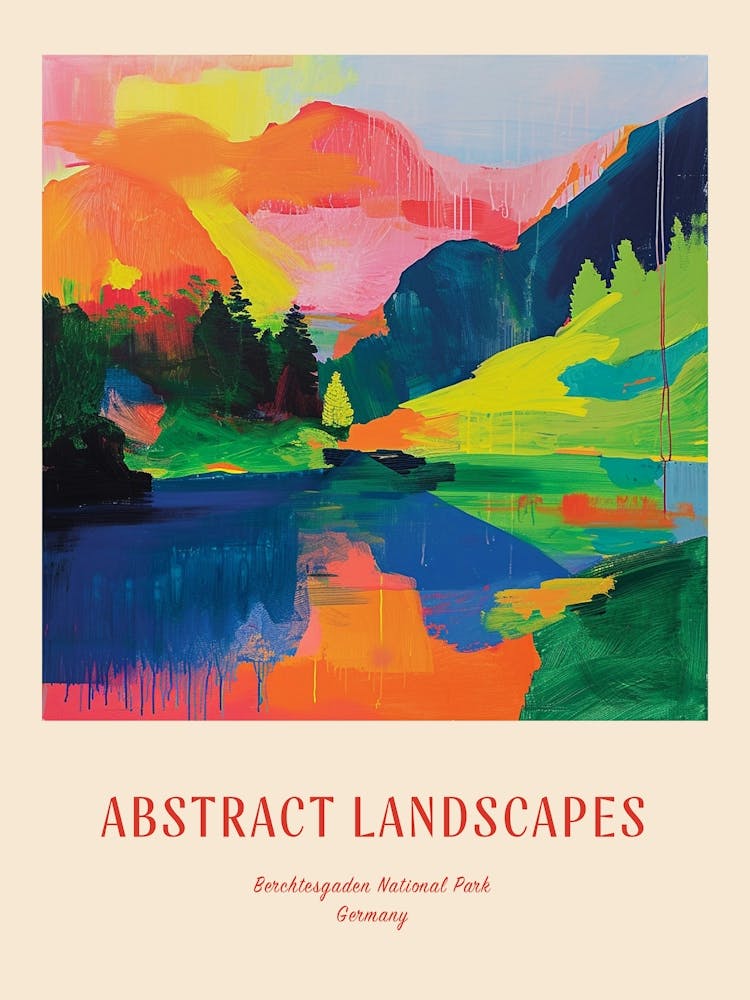 Colourful Abstract Berchtesgaden National Park Germany 6 Poster
