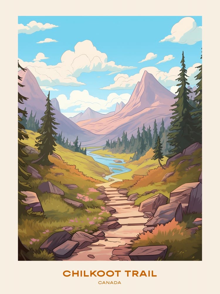 Chilkoot Trail Canada 3 Hike Poster