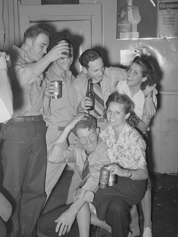 Cutting Up At The Bar On Payday Mogollon,New Mexico By Russell Lee