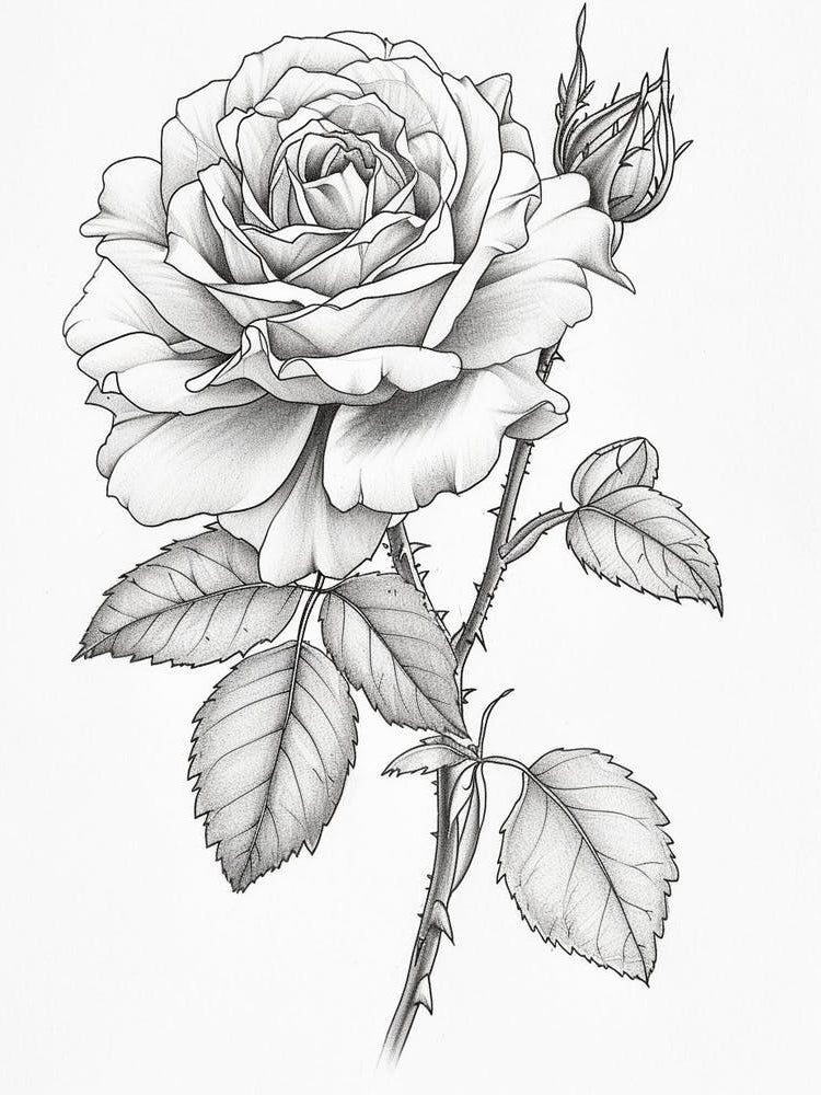 Roses Sketch 34