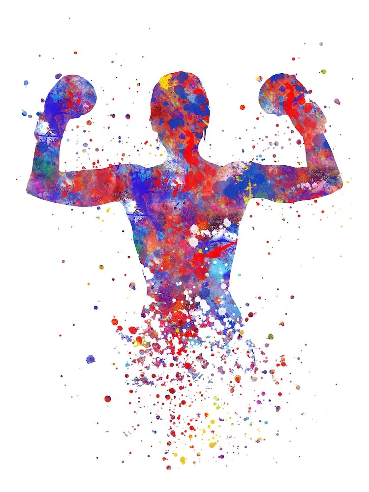 Female Boxer Watercolor