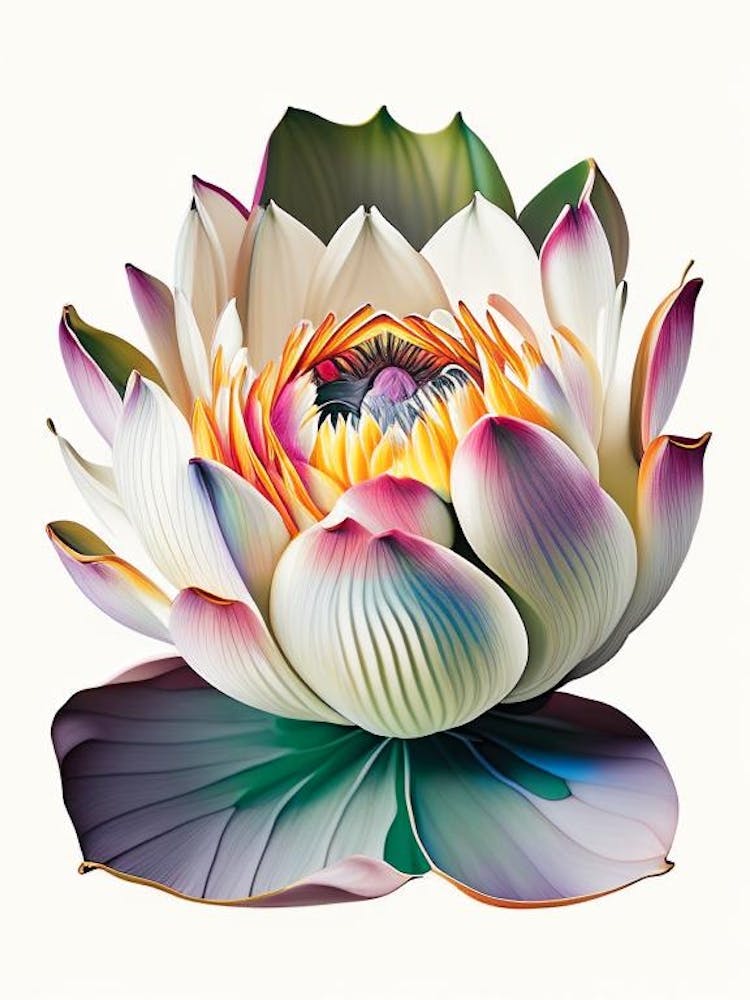 Giant Lotus Decoupage 2