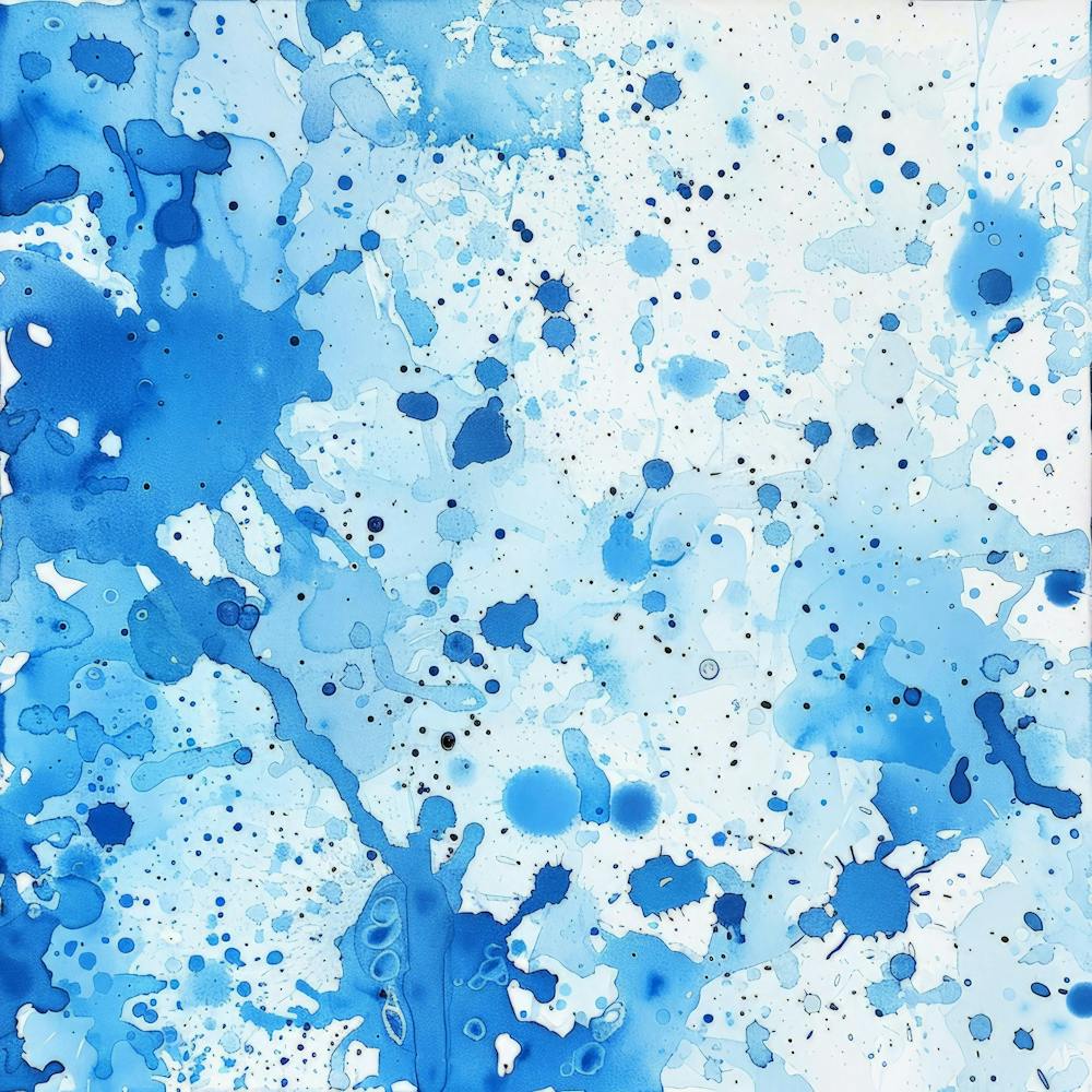 Blue Watercolor Splatters