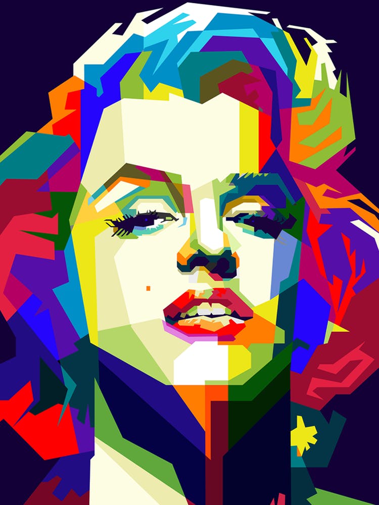 Marilyn Monroe Actress Celebrity Pop Art Wpap