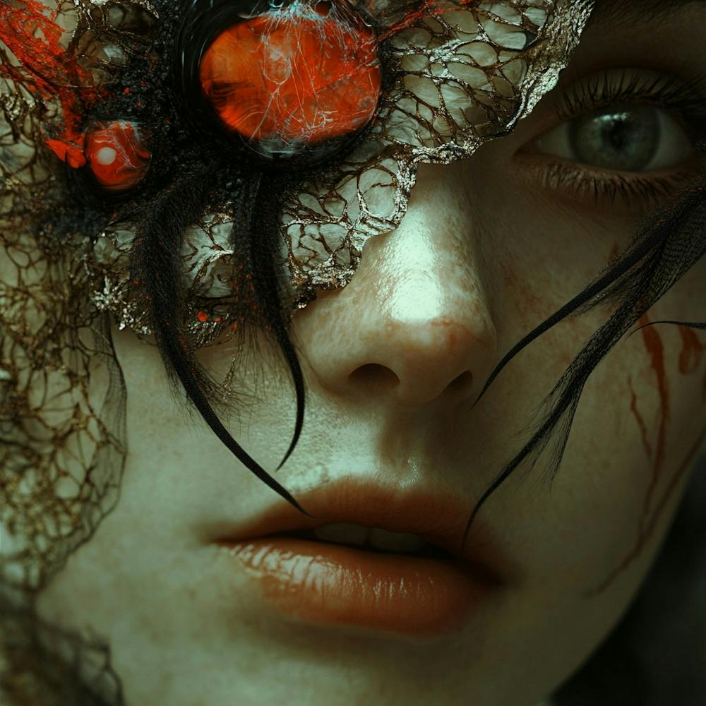 Woman With Red Eyes 1