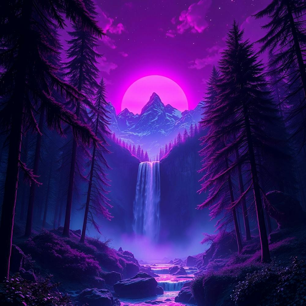 Purple Waterfall