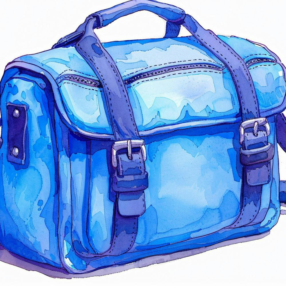 Blue Watercolor Bag