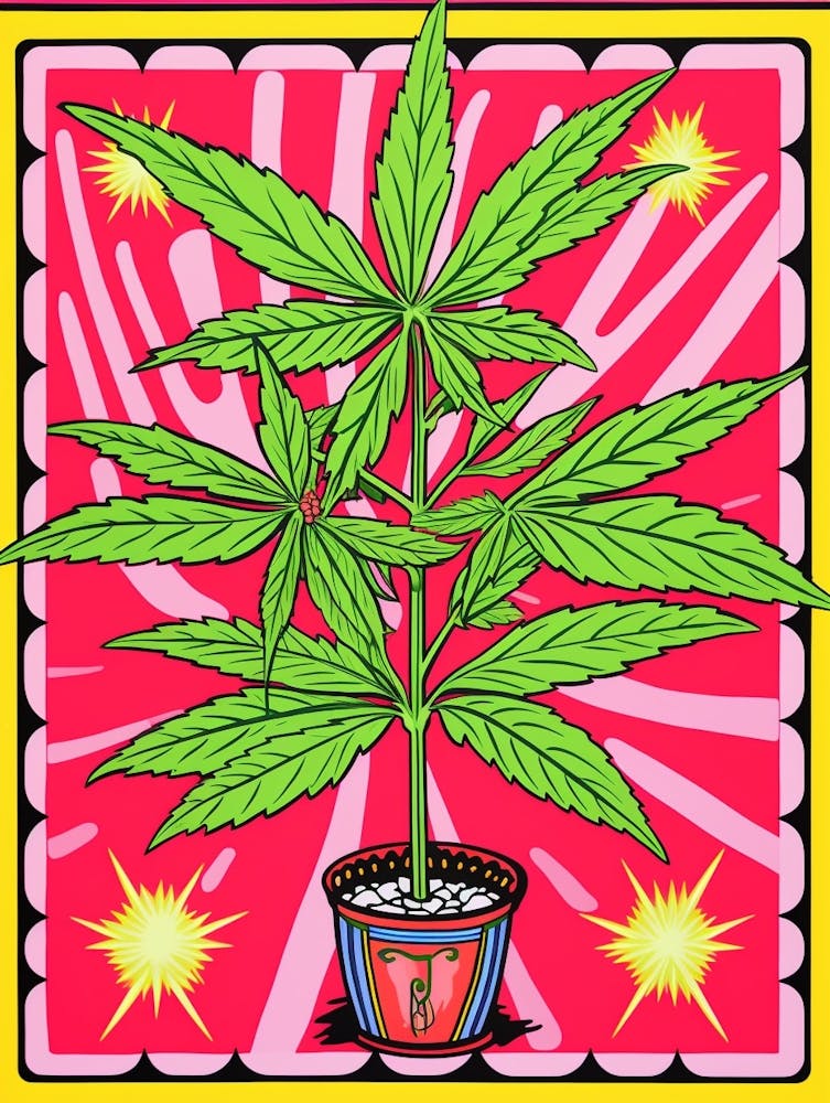 Pink And Red Plant Illustration Dracaena Lemon Lime 2