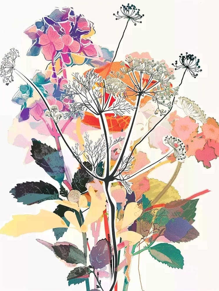 Queen Anne S Lace 1 Collage Flower Bouquet