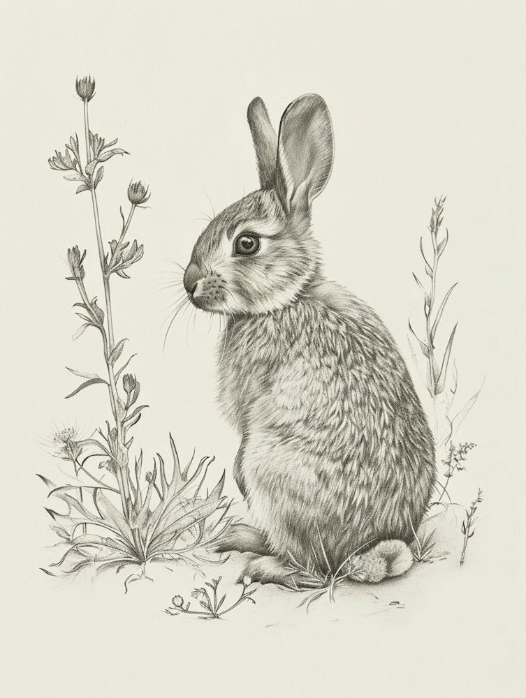 Britannia Petite Rabbit Drawing 4