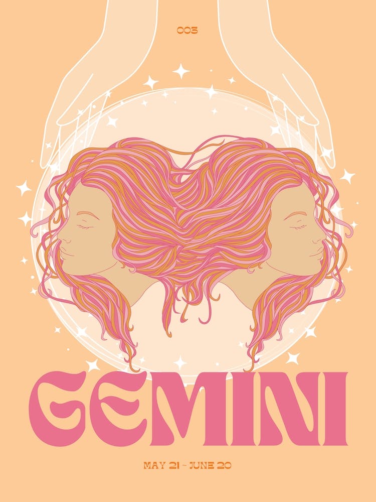 Orange Zodiac Gemini