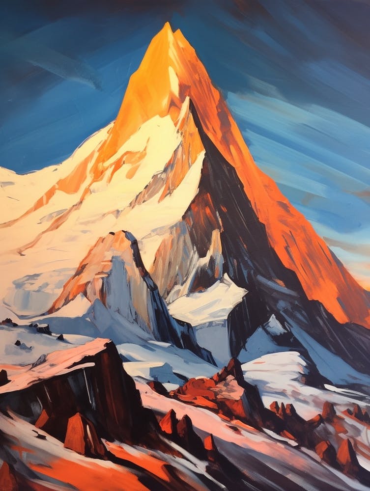 Masherbrum Pakistan 2 Mountain Painting