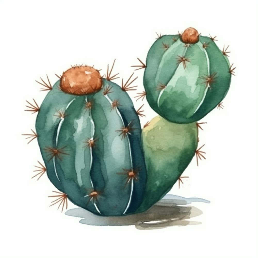 Watercolor Cactus 3