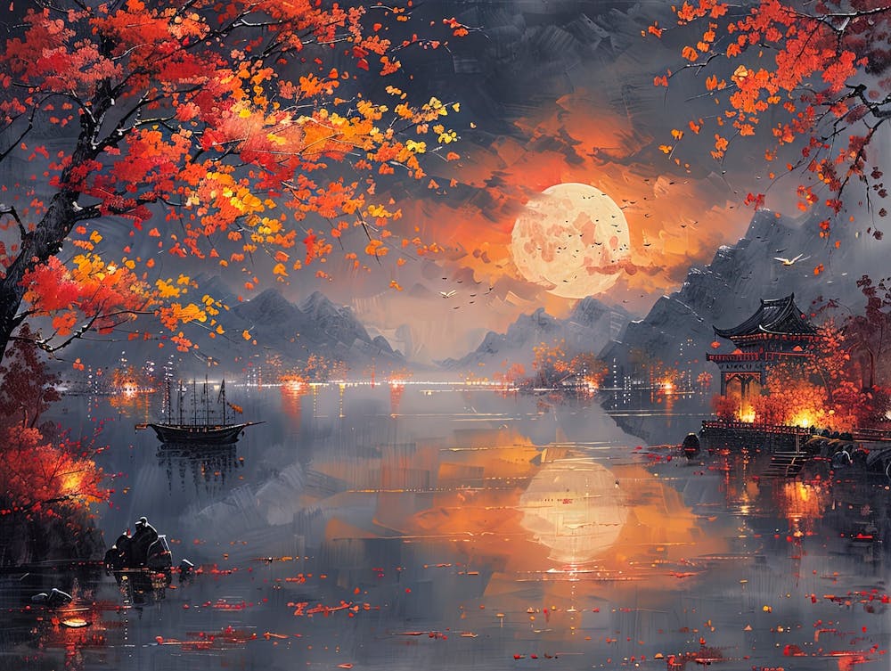 Moonlight Over The Lake