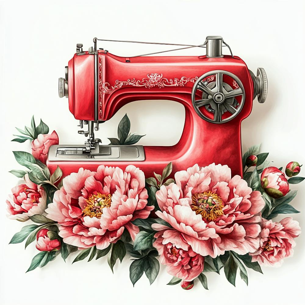 Red Sewing Machine