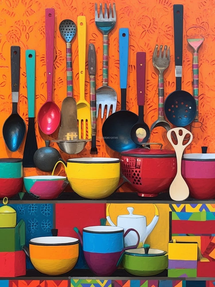 African Cuisine Matisse Inspired Illustration1