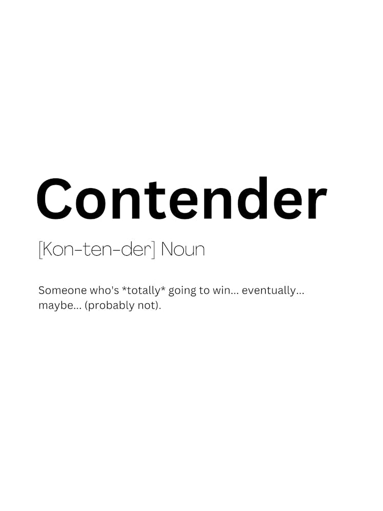 Contender Definition Meaning