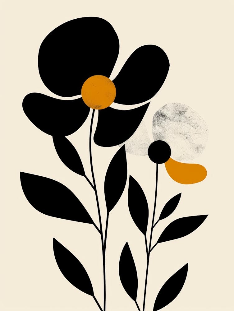 Schwarz-gelbe Blumen