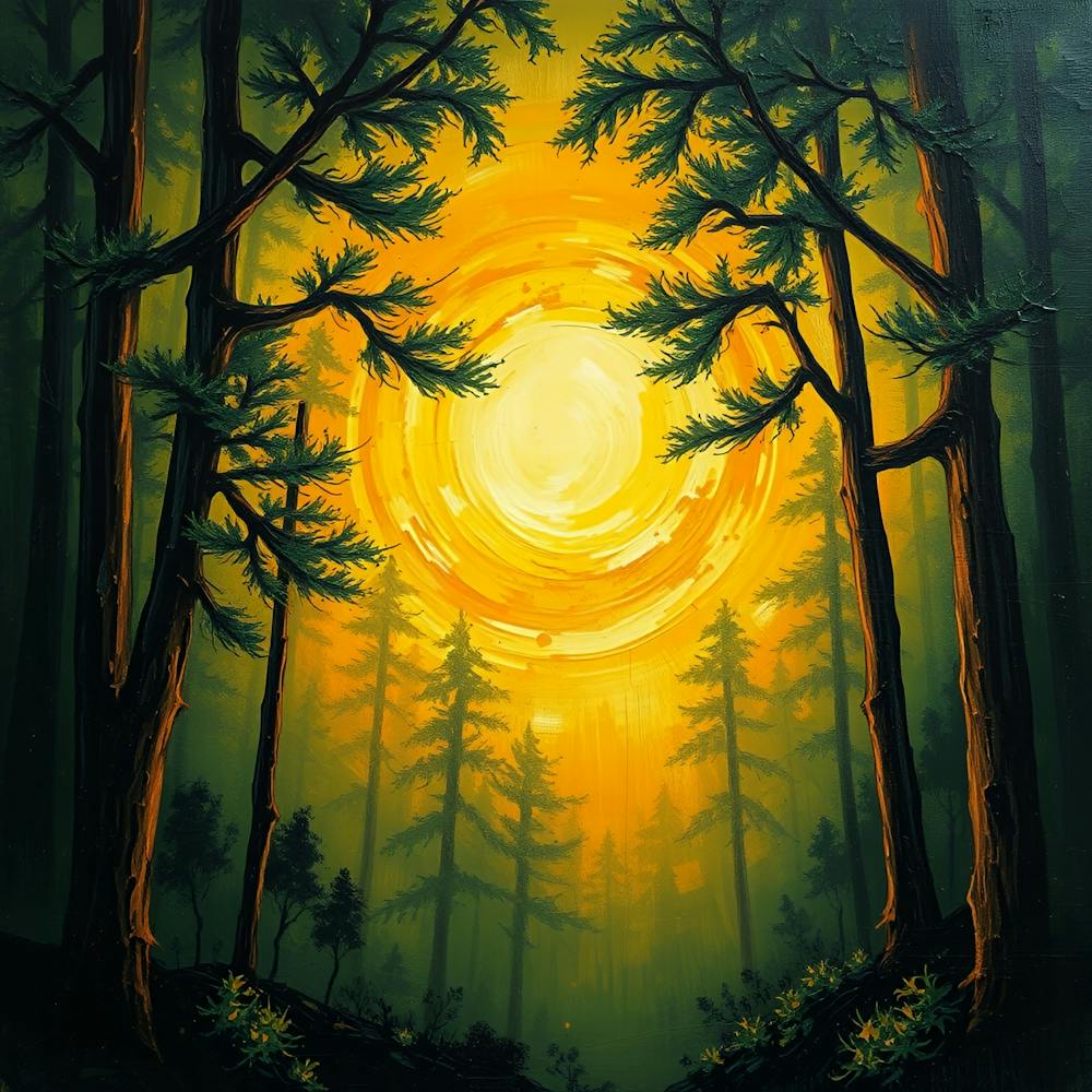Sunset In The Forest 12