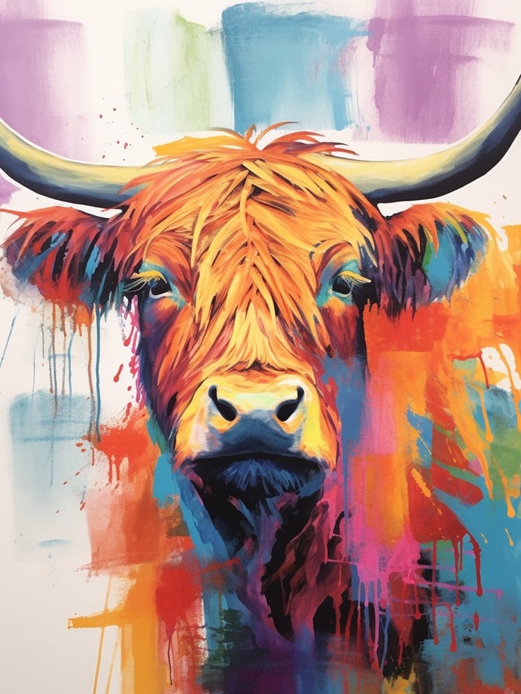 Highland Cow Screen Print Inspired 3