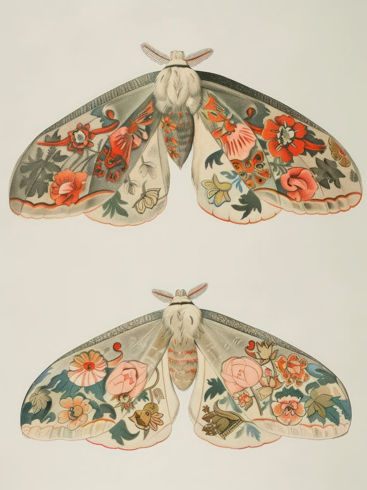 Papillons Scintillants Style William Morris 10