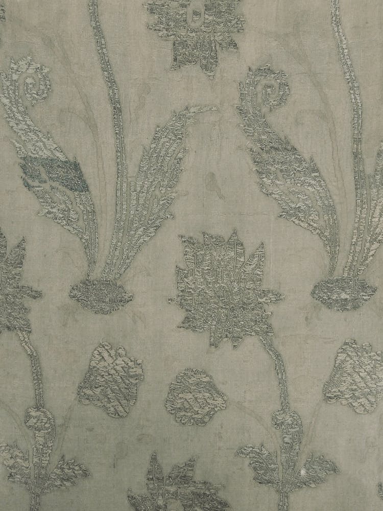 Silver Embroidered Fabric