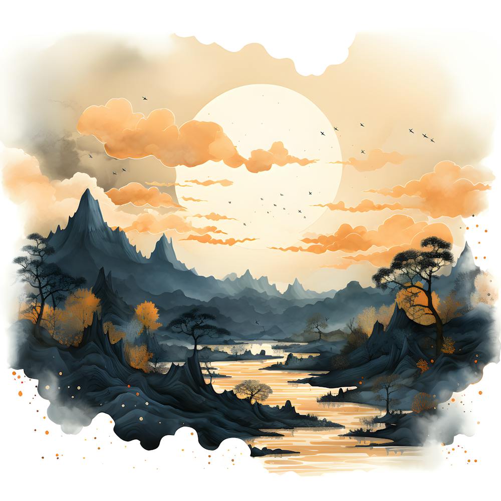 Aquarell Landschaftsmalerei