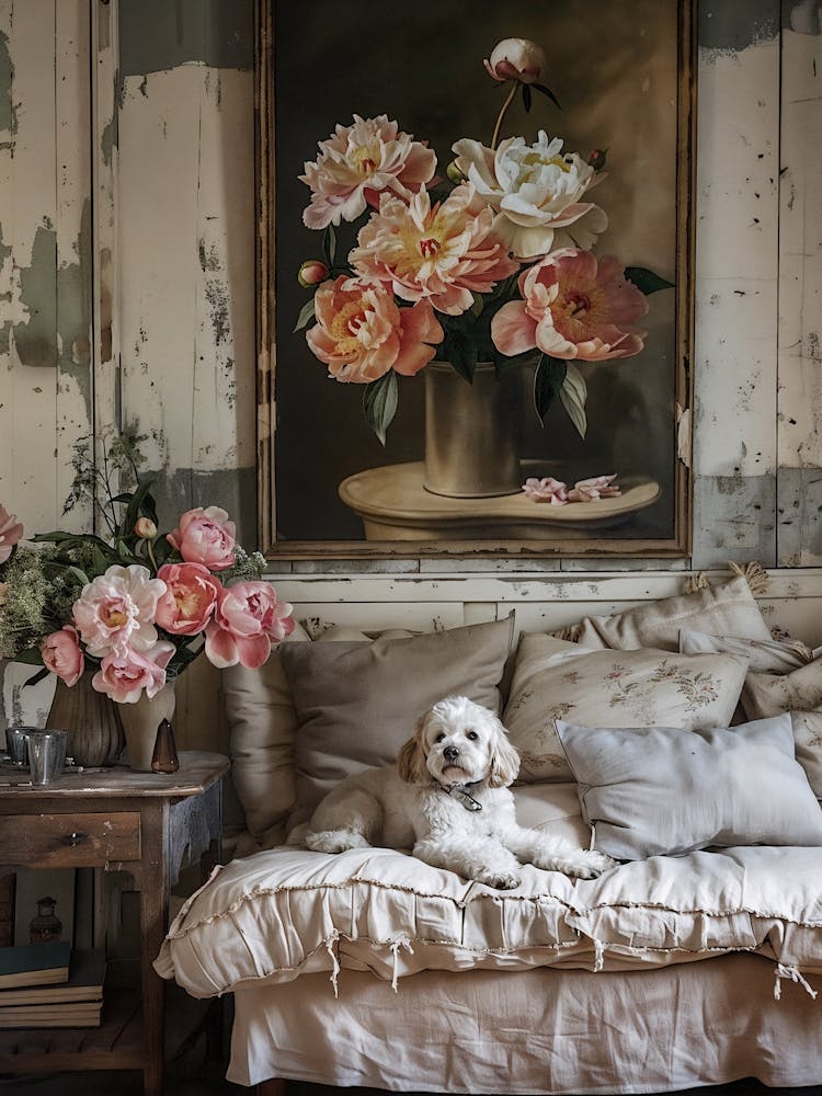 Shabby Chic Poodle 1