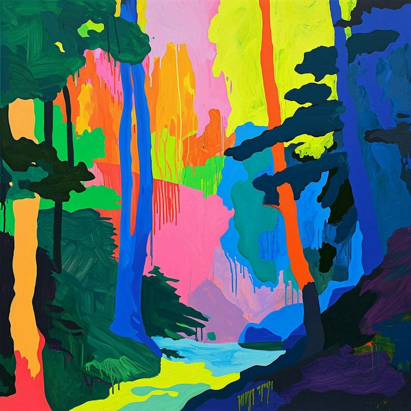 Colourful Abstract Muir Woods National Park Usa 4