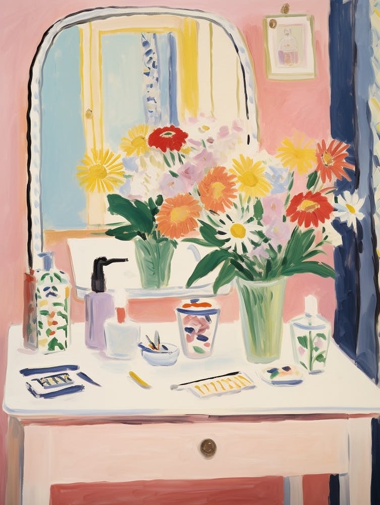 A Vase With Daisy, Flower Bouquet 2