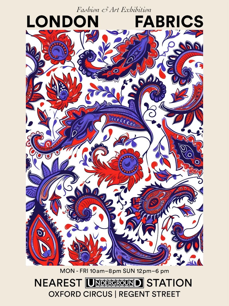 Poster Flower Jubilee London Fabrics Floral Pattern 2