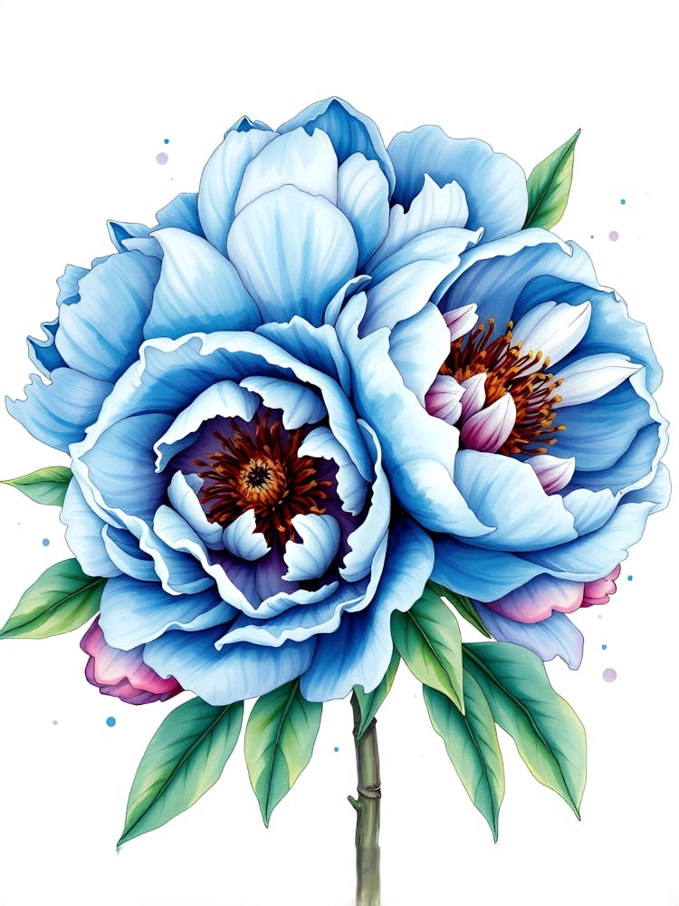 Blue Peonies 6