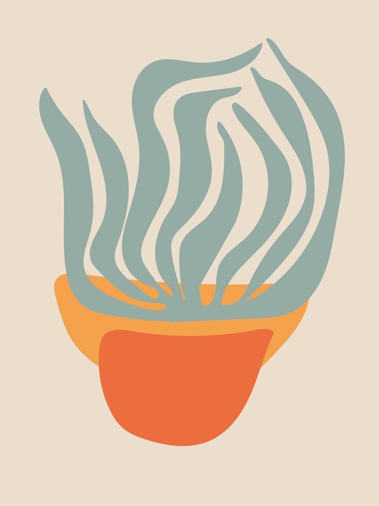 Abstract Boho Potted Plant 1