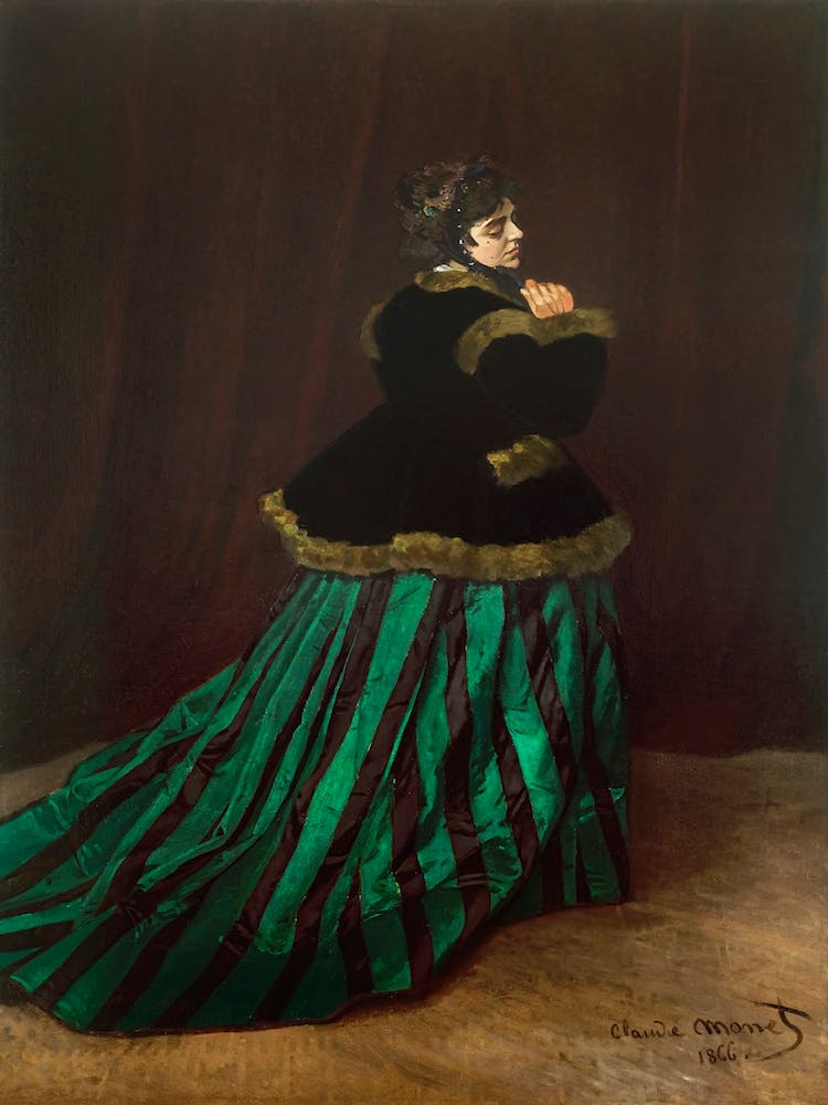 Camille (The Woman In The Green Dress), (1866), Claude Monet