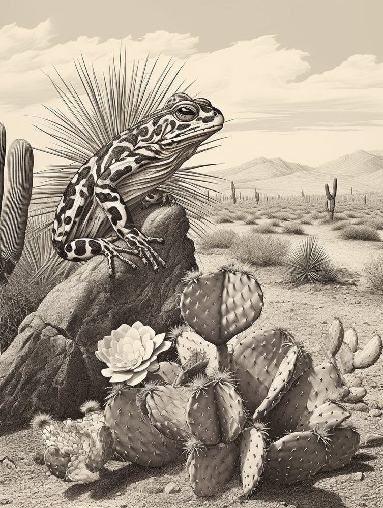 Desert Wave Frog Drawing 3
