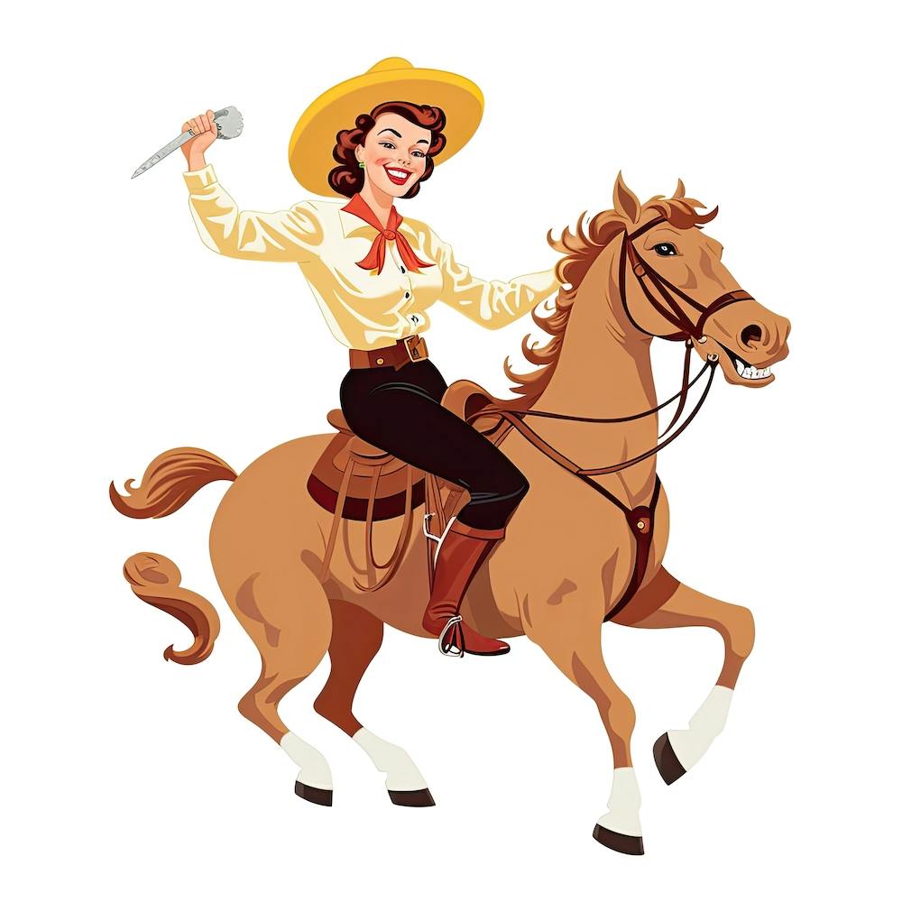 Cowgirl Cartoon 2